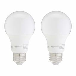 AmazonBasics - foco LED A19 equivalente a 75 W, luz de día, no regulable, 10 000 horas de vida útil, 2 unidades