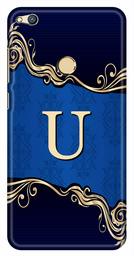 Amazon Brand - Solimo Designer Blue Pattern Alphabet-U 3D Printed Hard Back Case Mobile Cover for Huawei Honor 8 Lite