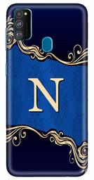 Amazon Brand - Solimo Designer Blue Pattern Alphabet-N 3D Printed Hard Back Case Mobile Cover for Samsung Galaxy M21 / M30s