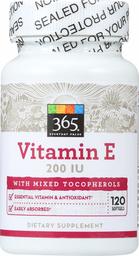 365 Everyday Value, Vitamin E 200 IU with Mixed Tocopherols, 120 ct