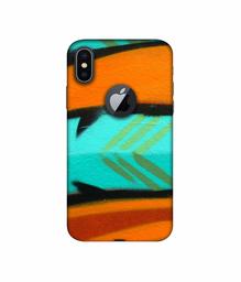 Amazon Brand - Solimo Designer Brush Art 3D Printed Hard Back Case Mobile Cover for Apple iPhone X (Logo Cut)