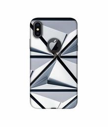 Amazon Brand - Solimo Designer Hexagon Texture 3D Printed Hard Back Case Mobile Cover for Apple iPhone X (Logo Cut)