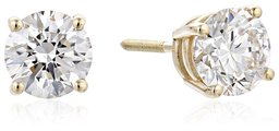 IGI Certified 14k Yellow Gold Lab Created Diamond Stud Earrings (1 1/2cttw, I-J Color, SI1-SI2 Clarity)