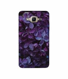 Amazon Brand - Solimo Designer Purple Flowers 3D Printed Hard Back Case Mobile Cover for Samsung Galaxy J2 Prime