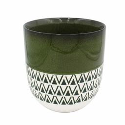 Amazon Brand – Stone & Beam Mid-Century Two-Toned Planter, 8.46