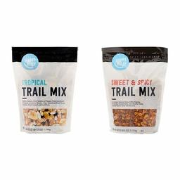 Amazon Brand - Happy Belly Tropical Trail Mix, 44 oz & Happy Belly Sweet & Spicy Trail Mix, 40 Ounce