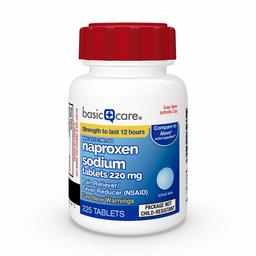 Amazon Basic Care Naproxen Sodium Tablets, 220 mg, All Day Pain Relief and Fever Reducer, Easy to Open Cap, 225 Count