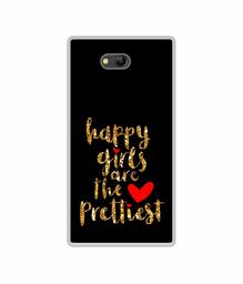 Amazon Brand - Solimo Designer Happy Girls are The Prettiest UV Printed Soft Back Case Mobile Cover for Lyf Wind 4