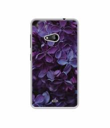 Amazon Brand - Solimo Designer Purple Flowers UV Printed Soft Back Case Mobile Cover for Microsoft Lumia 535