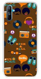 Amazon Brand - Solimo Designer Multicolor Brown Pattern Design Printed Soft Back Case Mobile Cover for Realme C3