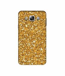 Amazon Brand - Solimo Designer Golden Sparkle 3D Printed Hard Back Case Mobile Cover for Samsung Galaxy E5