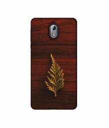 Amazon Brand - Solimo Designer Leaf on Wood 3D Printed Hard Back Case Mobile Cover for Nokia 3.1