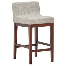 Amazon Brand – Rivet Mid-Century Modern Upholstered Low Back Kitchen Counter Height Stool, 37