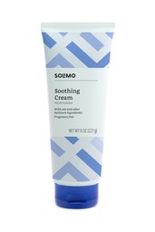 Amazon Brand - Solimo Soothing Cream Moisturizer with Oat, Fragrance Free, 8 Ounce