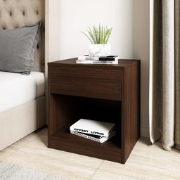 Amazon Brand - Solimo Neptune Engineered Wood Bedside Table (Walnut Finish)