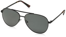 Obsidian Sunglasses for Women or Men Polarized Aviator Frame 01, Black, 58 mm