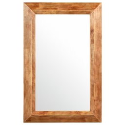 Amazon Brand – Stone & Beam Rustic Wood Frame Hanging Wall Mirror, 39.75 Inch Height, Natural