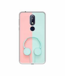 Amazon Brand - Solimo Designer Head Phone UV Printed Soft Back Case Mobile Cover for Nokia 7.1