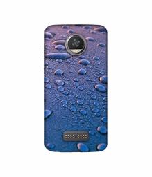 Amazon Brand - Solimo Designer Water Drops 3D Printed Hard Back Case Mobile Cover for Moto Z2 Play