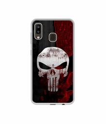 Amazon Brand - Solimo Designer Punisher Skull UV Printed Soft Back Case Mobile Cover for Samsung Galaxy A20