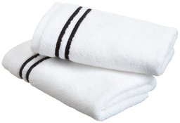 Pinzon 700-Gram Hotel Stitch Washcloth 2-Pack, Black