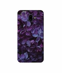 Amazon Brand - Solimo Designer Purple Flowers 3D Printed Hard Back Case Mobile Cover for Samsung Galaxy J6 Plus