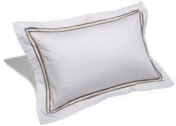 Pinzon Hotel Stitch 400-Thread-Count Egyptian Cotton Sateen 12-By-18-Inch Boudoir Pillow, Taupe