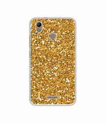 Amazon Brand - Solimo Designer Golden Sparkle UV Printed Soft Back Case Mobile Cover for Infocus Turbo 5