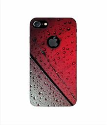 Amazon Brand - Solimo Designer Water Drop On Glass 3D Printed Hard Back Case Mobile Cover for Apple iPhone 7 (with Logo Cut)