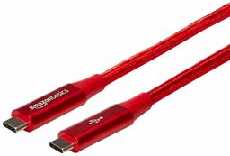 AmazonBasics – Cable USB de Nailon Trenzado Doble Tipo C a Tipo C 3.1 Gen 2 (enchapado)