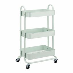 AmazonBasics 3-Tier Rolling Utility or Kitchen Cart - Mint Green