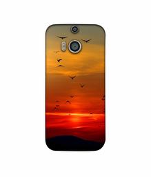 Amazon Brand - Solimo Designer Group Birds 3D Printed Hard Back Case Mobile Cover for HTC One M8