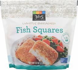 365 Everyday Value, Lightly Breaded Fish Squares, 32 oz, (Frozen)