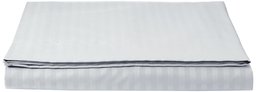 AmazonBasics Deluxe Microfiber Flat Sheet, Double - Bright White