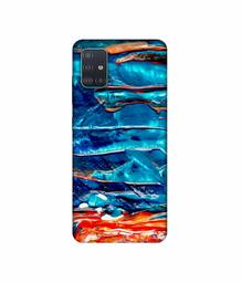 Amazon Brand - Solimo Designer Blue Oil Color 3D Printed Hard Back Case Mobile Cover for Samsung Galaxy A71