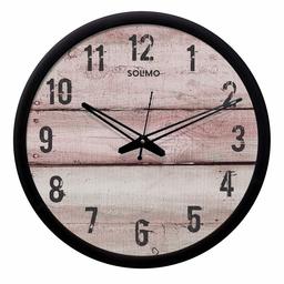 Amazon Brand - Solimo 12-inch Wall Clock - Desginer (Silent Movement, Black Frame), SC-1008