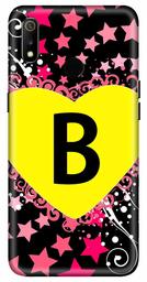 Amazon Brand - Solimo Designer Heart Pattern Alphabet-B 3D Printed Hard Back Case Mobile Cover for Realme 3 / Realme 3i