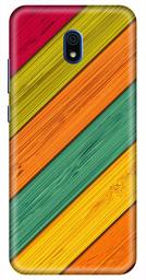 Amazon Brand - Solimo Designer Colorful Wooden Pattern 3D Printed Hard Back Case Mobile Cover for Xiaomi Redmi 8A