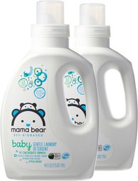 Amazon Brand - Mama Bear Gentle Baby Laundry Detergent, 95% Biobased, Bearly Blossom Scent, 40 Ounce (Pack of 2, 53 Loads Each)