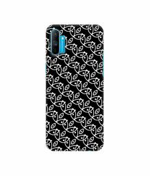 Amazon Brand - Solimo Designer White Pattern 3D Printed Hard Back Case Mobile Cover for Realme C3