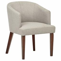 Rivet Alfred Mid-Century Modern Upholstered Wide Curved Back Accent Kitchen Dining Room Chair, 25.2