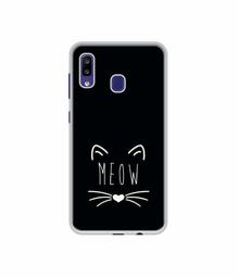 Amazon Brand - Solimo Designer Meow UV Printed Soft Back Case Mobile Cover for Samsung Galaxy M10s