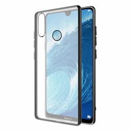 Amazon Brand - Solimo Mobile Cover (Hard Back & Black Flexible Bumper) for Honor 8X (Transparent)