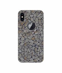 Amazon Brand - Solimo Designer Marble Pices 3D Printed Hard Back Case Mobile Cover for Apple iPhone Xs Max (Logo Cut)