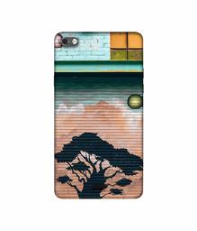 Amazon Brand - Solimo Designer Tree Painting 3D Printed Hard Back Case Mobile Cover for Micromax Canvas Sliver 5 Q450