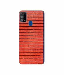 Amazon Brand - Solimo Designer Red and Purple Brick 3D Printed Hard Back Case Mobile Cover for Samsung Galaxy M31