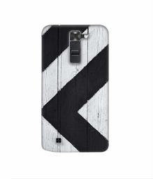 Amazon Brand - Solimo Designer Black Paint Texture on Wood 3D Printed Hard Back Case Mobile Cover for LG K7