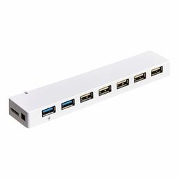 Amazon Basics USB 3.0 7-Port HUB with AC Adapter, White