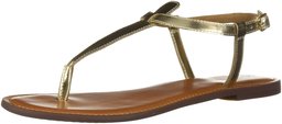 206 Collective Cameron Flat Thong Sandal, Pelle Dorata, 7 B(M) US