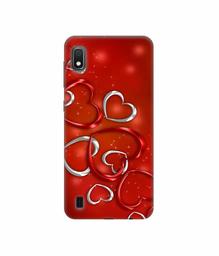 Amazon Brand - Solimo Designer Hearts 3D Printed Hard Back Case Mobile Cover for Samsung Galaxy A10